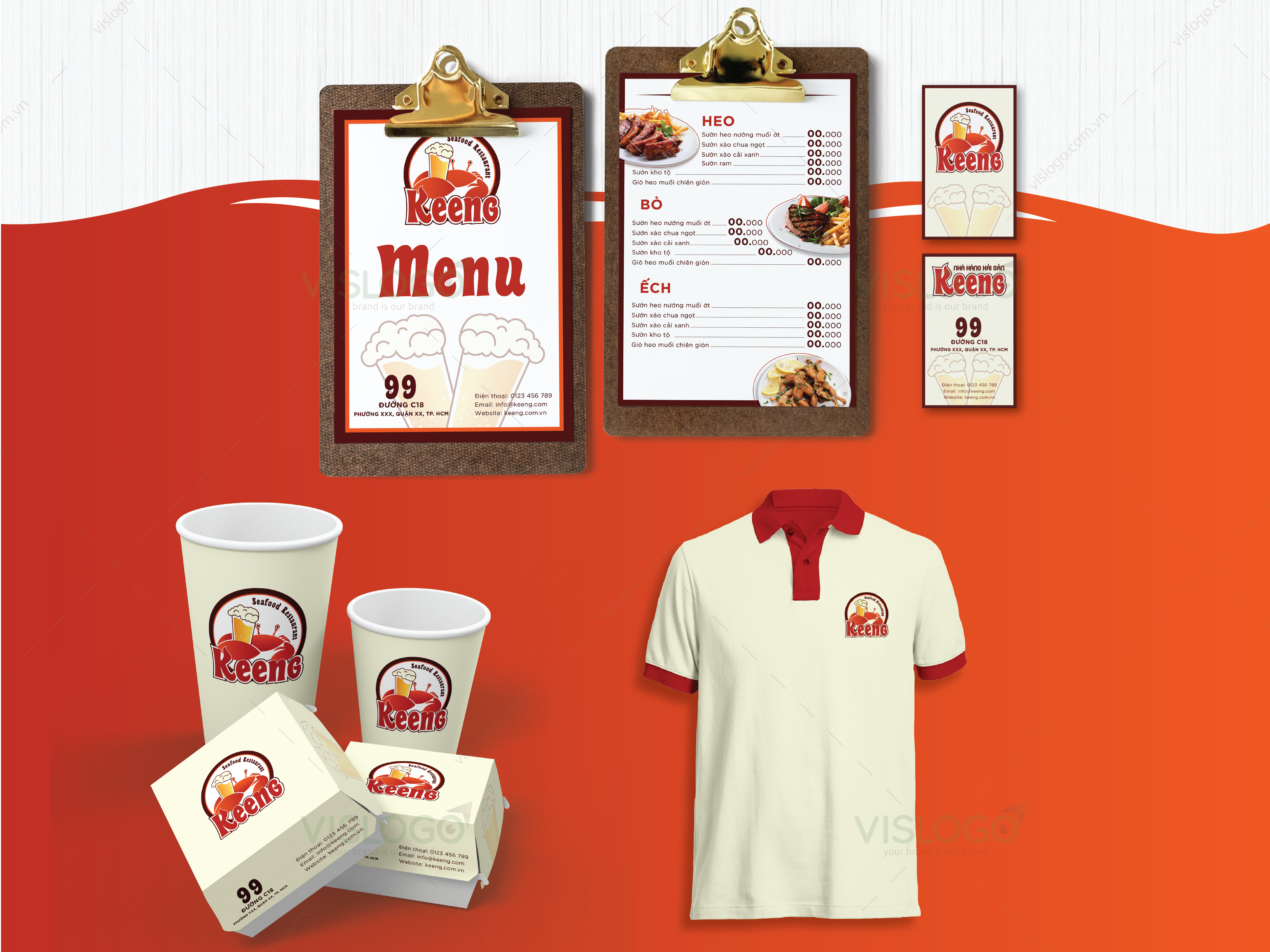 Thiết kế logo Nhà hàng KEENG